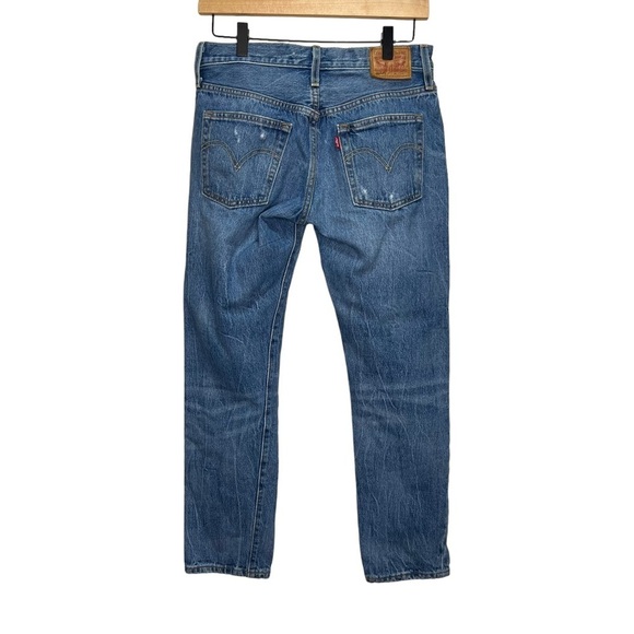 Levi’s 501 Distressed Straight Leg Jeans Button Fly Size 25 - Picture 3 of 14